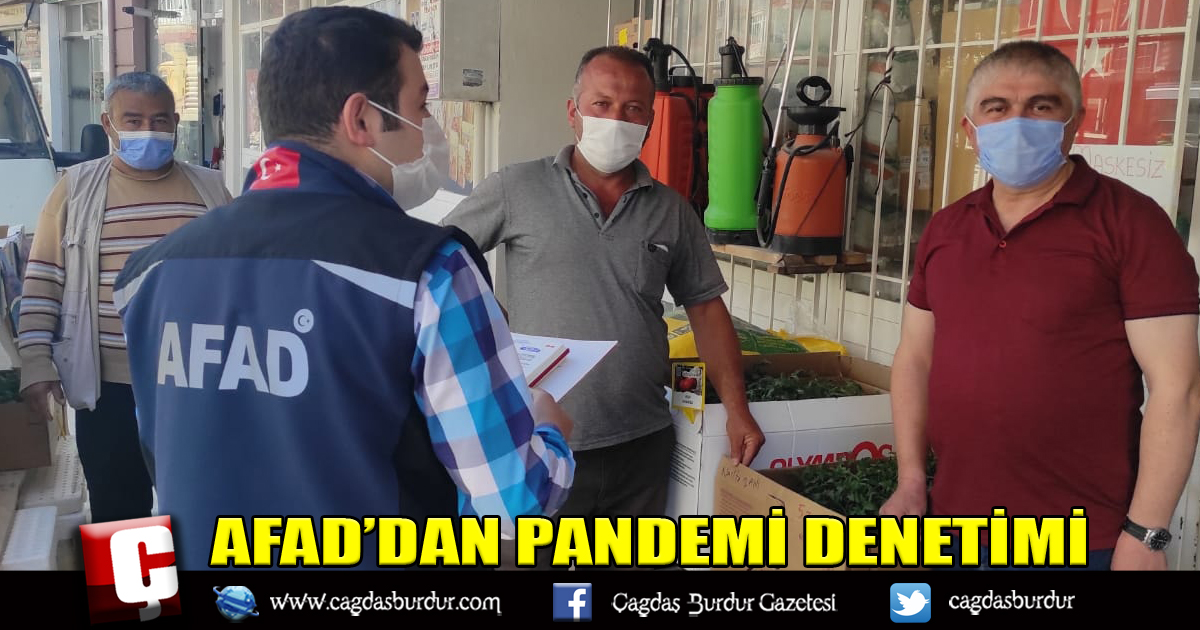 AFAD’DAN PANDEMİ DENETİMİ