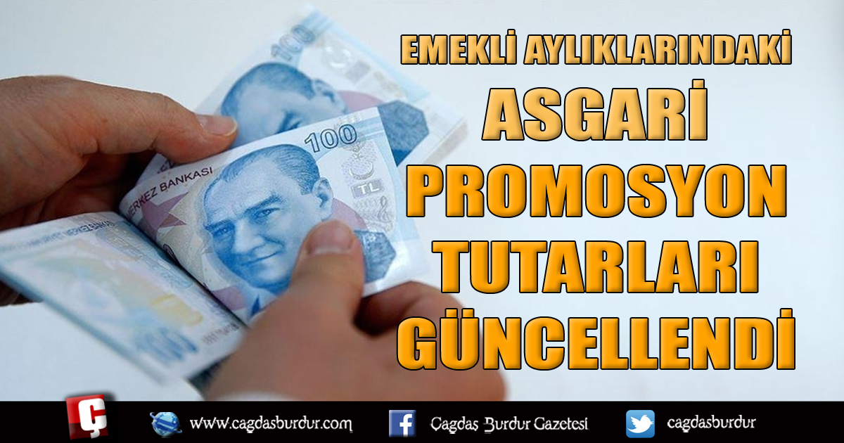 Emekli aylıklarındaki asgari promosyon tutarları güncellendi