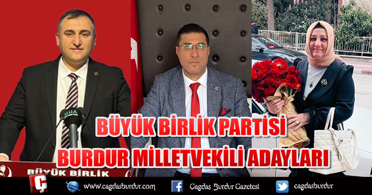 Büyük Birlik Partisi Burdur Milletvekili adayları