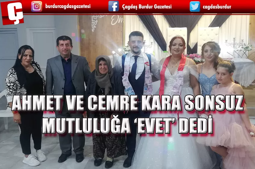 AHMET VE CEMRE KARA  ÇİFTİ DÜNYA EVİNE GİRDİ