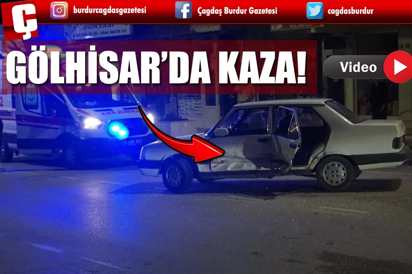  BURDUR’DA KAZA! İKİ OTOMOBİL ÇARPIŞTI