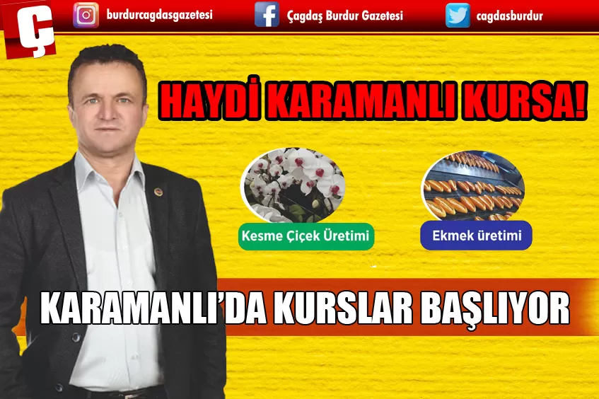 KARAMANLI'DA EKMEK VE ÇİÇEK ÜRETİM KURSLARI BAŞLIYOR