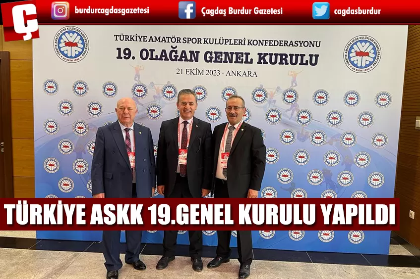 TÜRKİYE ASKK 19.GENEL KURULU YAPILDI