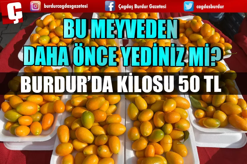 KAMKAT MEYVESİ BURDUR PAZAR TEZGAHLARINDA YERİNİ ALDI 