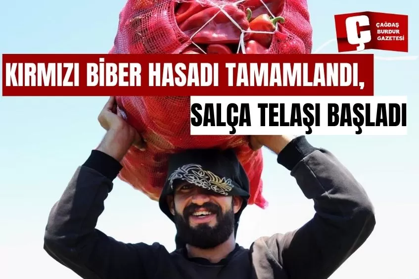 KIRMIZI BİBERİN SALÇA OLMA YOLCULUĞU BAŞLADI