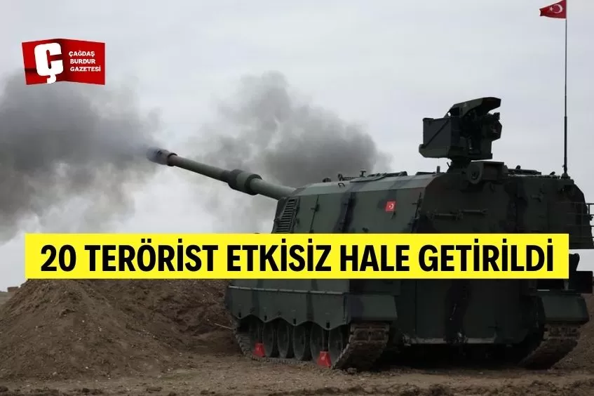  SURİYE'NİN KUZEYİNDE 20 TERÖRİST ETKİSİZ HALE GETİRİLDİ