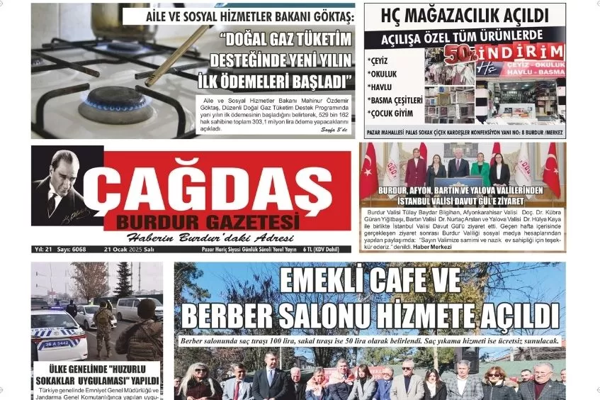 GAZETEMİZ 21 OCAK 2025 TARİHLİ SAYISI