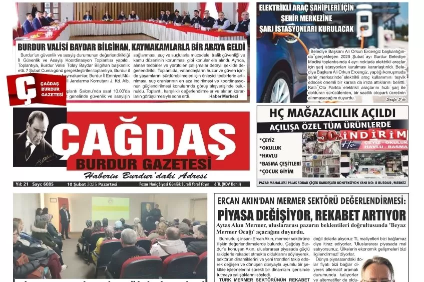 GAZETEMİZ 10 ŞUBAT PAZARTESİ 2025 TARİHLİ SAYISI