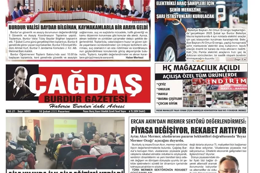 GAZETEMİZ 10 ŞUBAT 2025 TARİHLİ SAYISI