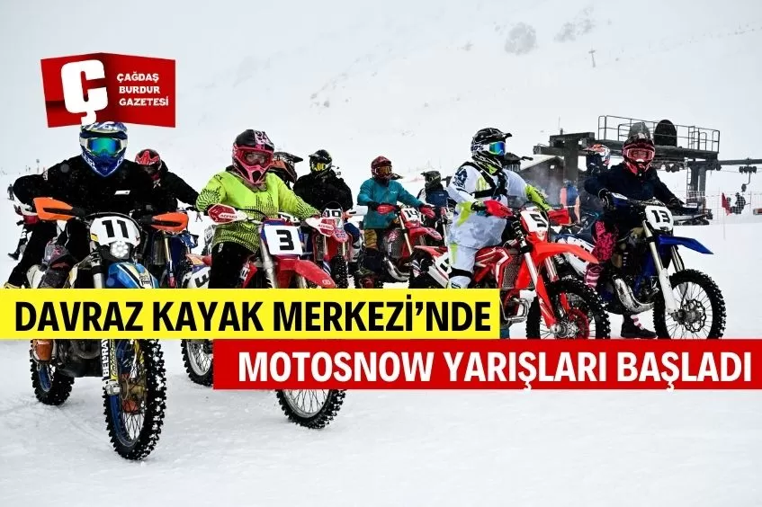 DAVRAZ KAYAK MERKEZİ’NDE MOTOSNOW YARIŞLARI BAŞLADI