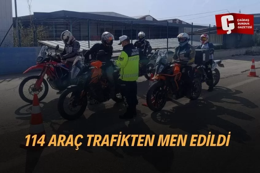 ANTALYA’DA JANDARMANIN MOTOSİKLET DENETİMİNDE 114 ARAÇ TRAFİKTEN MEN EDİLDİ