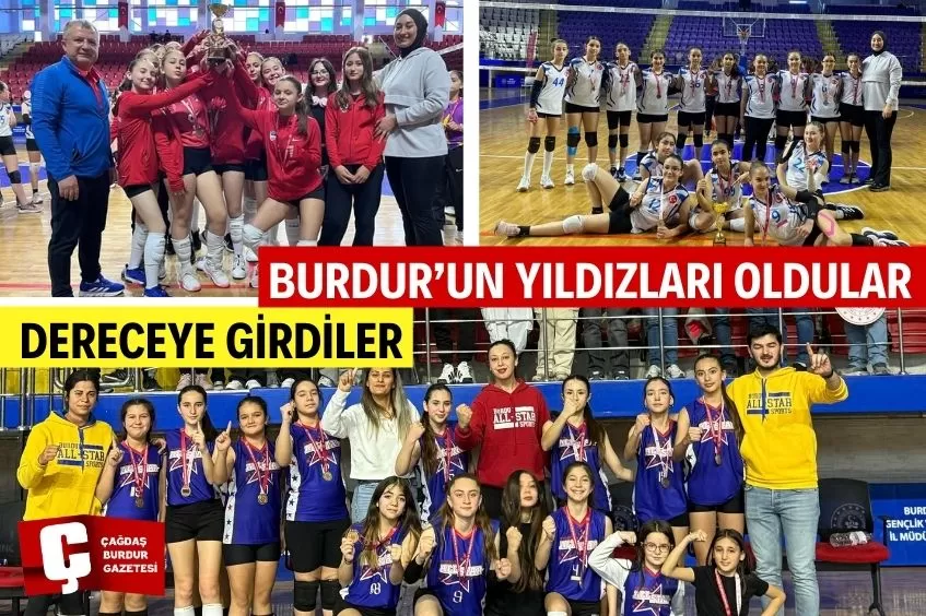 BURDUR’DA MİDİ KIZLAR VOLEYBOL TURNUVASI TAMAMLANDI