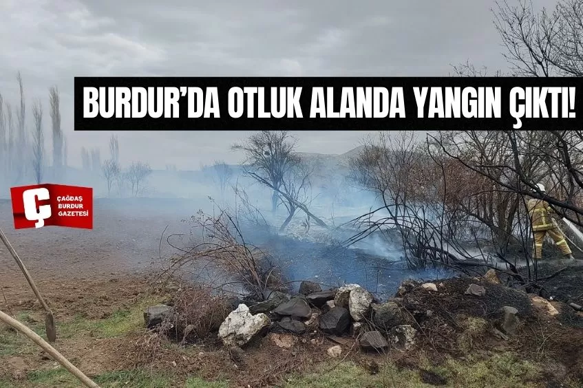 BURDUR'DA OTLUK ALANDA ÇIKAN YANGIN PANİĞE NEDEN OLDU!